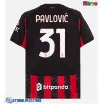 Fotballdrakt Herre AC Milan Strahinja Pavlovic #31 Hjemmedrakt 2025-26 Kortermet